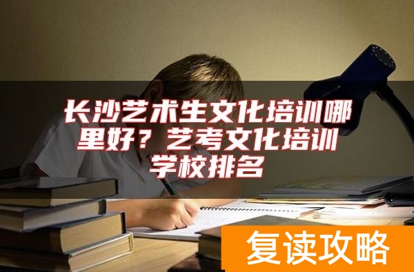 长沙艺术生文化培训哪里好?艺考文化培训学校排名