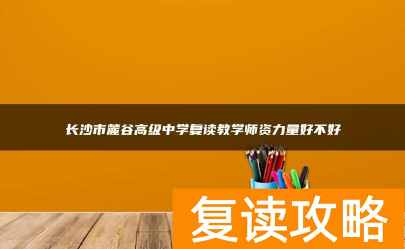 长沙市麓谷高级中学复读教学师资力量好不好